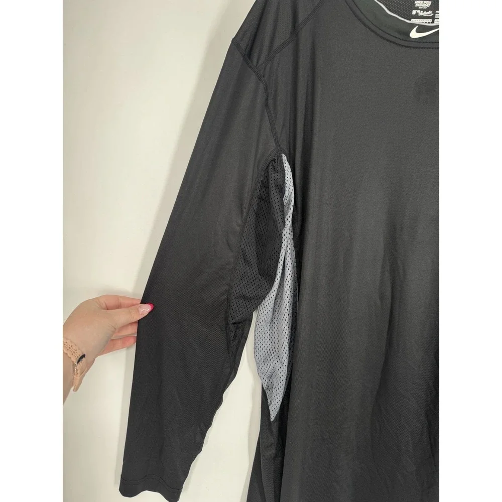 Nike Dri Fit Pro Combat Tee T Shirt Mens Size 3XL Long Sleeve Fitted 468006-010
